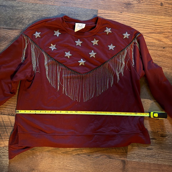 Fantastic Fawn Fringe Star Sweatshirt Large - Picture 7 of 10